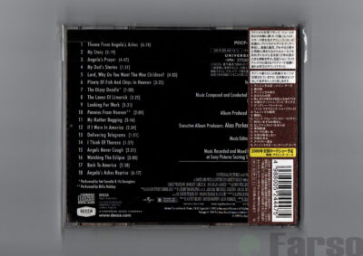 img20240712_20502180 John Williams – Angela's Ashes (Music From The Motion Picture) | 『アンジェラの灰』オリジナル・サウンドトラック